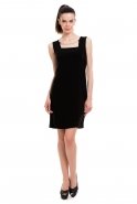 Короткое Вечернее Платье Черный T2033