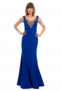 Длинное Вечернее Платье Ярко-синий O1203