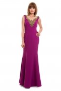 Длинное Вечернее Платье Пурпурный O1203