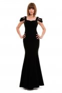Длинное Вечернее Платье Черный MT15-053