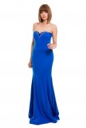 Длинное Вечернее Платье Ярко-синий C3174