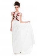 Длинное Вечернее Платье Белый S3984