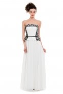 Длинное Вечернее Платье Белый S4025