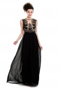 Длинное Вечернее Платье Черный S3962