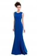 Длинное Вечернее Платье Ярко-синий O3902