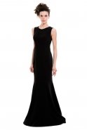 Длинное Вечернее Платье Черный O3902