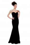 Длинное Вечернее Платье Черный MT15-046