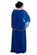 Вечернее Платье Свободного Кроя Ярко-синий O3779