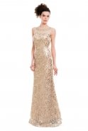 Длинное Вечернее Платье Золотой M1438