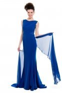 Длинное Вечернее Платье Ярко-синий F1850