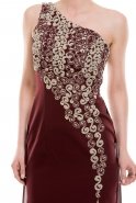 Длинное Вечернее Платье Сливовый K4333164