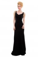 Длинное Вечернее Платье Черный C3135