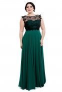 Вечернее Платье Свободного Кроя Изумрудно-зеленый S3892