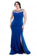 Длинное Вечернее Платье Ярко-синий O3853