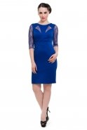 Короткое Вечернее Платье Ярко-синий C2140