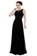 Длинное Вечернее Платье Черный S3988