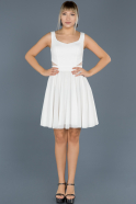 Короткое Вечернее Платье Белый ABK003