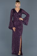 Длинное Помолвочное Платье Пурпурный ABU521