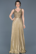Длинное Помолвочное Платье Золотой ABU603