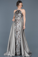 Помолвочное Платье Со Шлейфом Серый ABU515