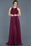 Длинное Помолвочное Платье Бордовый ABU123