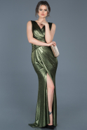 Длинное Помолвочное Платье зелёный ABU562