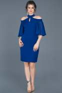 Короткое Вечернее Платье Ярко-синий ABK059
