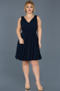 Короткое Свободное Вечернее Платье Темно-синий ABK381