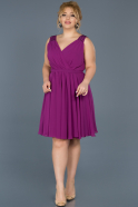 Короткое Свободное Вечернее Платье Пурпурный ABK381