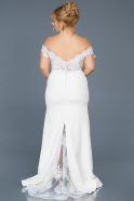 Длинное Свободное Вечернее Платье Белый ABU013