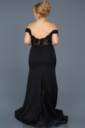 Длинное Свободное Вечернее Платье Черный ABU013