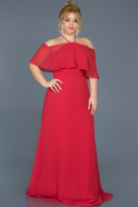 Длинное Свободное Вечернее Платье красный ABU470