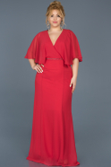 Длинное Свободное Вечернее Платье красный ABU001