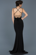 Длинное Пригласительное Платье Черный ABU620