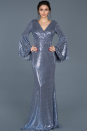 Длинное Помолвочное Платье Индиго ABU637