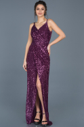 Короткое Вечернее Платье Русалка Фиолетовый ABK388