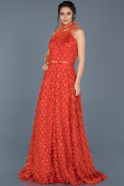 Длинное Помолвочное Платье Оранжевый ABU633
