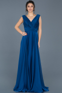 Длинное Выпускное Платье Ярко-синий ABU157