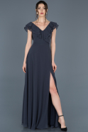 Длинное Пригласительное Платье Индиго ABU642