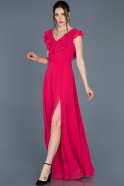 Длинное Пригласительное Платье Малиновый ABU642