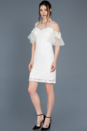 Короткое Платье На Приглашение Белый ABK404