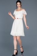 Короткое Платье На Приглашение Белый ABK405