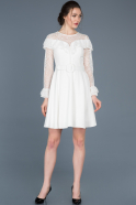 Короткое Платье На Приглашение Белый ABK415