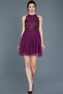 Короткое Выпускное Платье Пурпурный ABK416