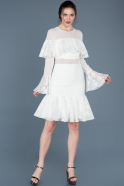 Короткое Платье На Приглашение Белый ABK426