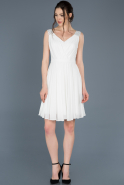 Короткое Вечернее Платье Белый ABK695