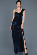 Длинное Пригласительное Платье Ярко-синий ABU644