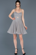 Короткое Платье На Приглашение Серый ABK437