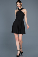 Короткое Платье На Приглашение Черный ABK392