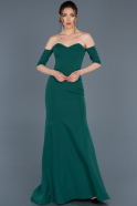 Длинное Выпускное Платье Русалка Изумрудно-зеленый ABU477